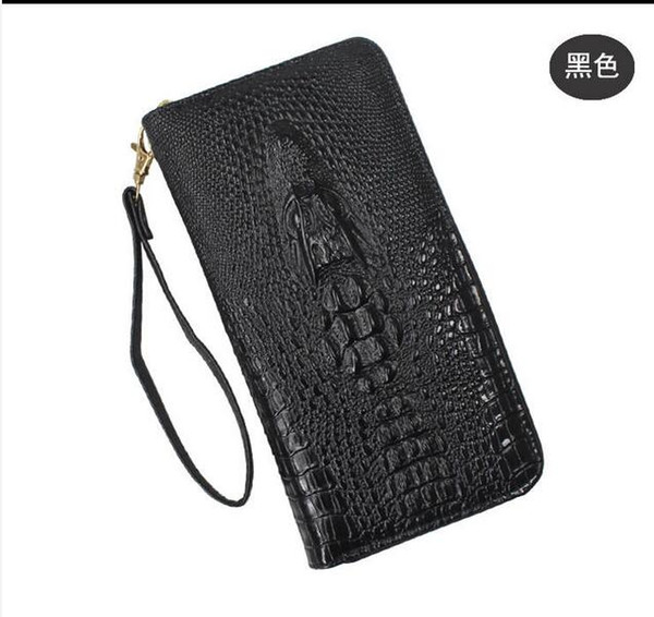 European and American new crocodile pattern ladies zipper multi-function large-capacity wallet A2