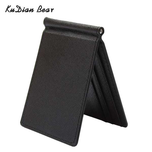 3pcs Kudian Bear Slim Men Money Clip Wallet Mental Solid Male Purses Designer I Clip Money Holder Card Cases-- Bid213 Pm49 C19041201