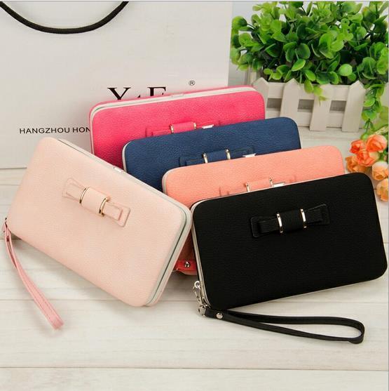 New fashion leisure ladies purse in the long bow bag box mobile phone bag tide 10 colors