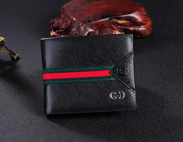 2018 New Fashion Male luxury wallets Casual Short designer Card holder pocket Purse wallets for men wallets purse with tags free shipping 01