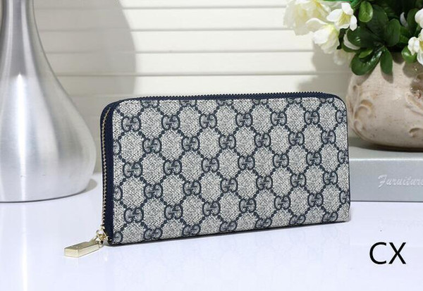 2018 Hot Sale High Quality Fashion Leather Women Men Wallet Card Holders Clutch Bags Long Purse #03