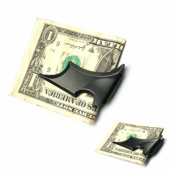 3 Colors 121x36mm Batman Shaped Money Clips For Man Magnetic Folding Card Metal Holder Wallet For Cash Counting Cash Clips D0580