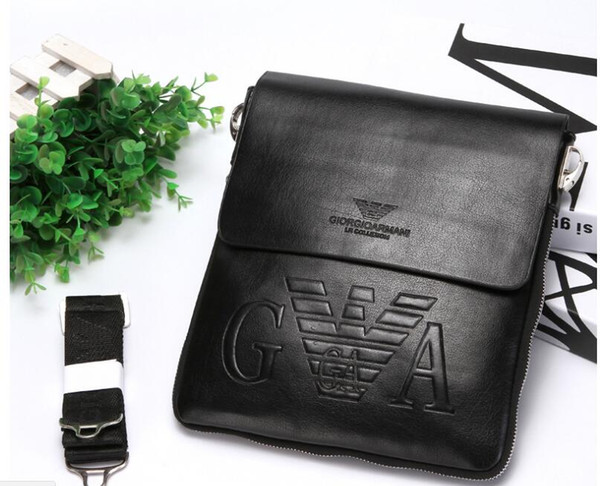 New Men Business Shoulder Bags Genuine Leather Flap Casual Cover Polo Cross Bady Bags Men Brand Messenger Bags Black Brown