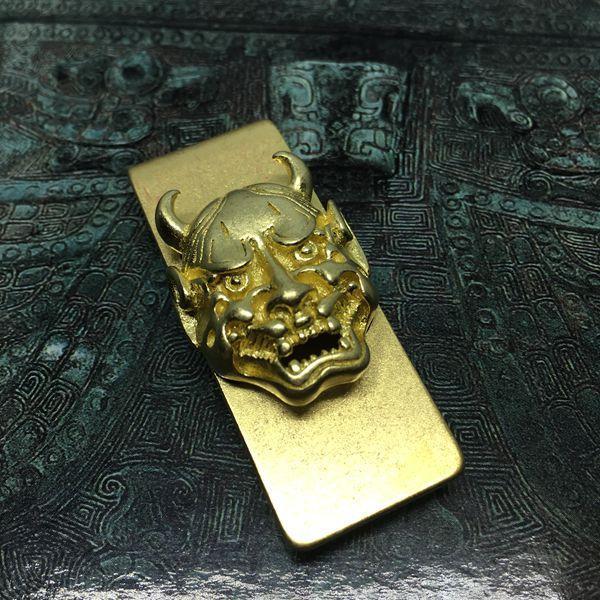 whole saleCreative personality presents Carbon Fiber Slim Money Clip Wallet thick brass Prajna bill name card money clip 40