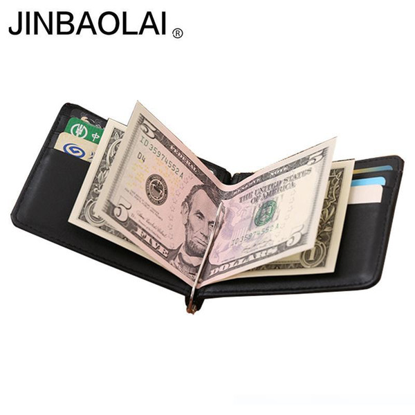 Men Money Clip Wallet Leather Quality Guarantee Holder For Money Simple Style Money Bag New Dollar Bill Wallets Credit