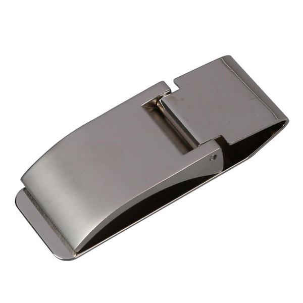 Silver Tone Stainless Steel Slim Money Cash Bill Clip Holder