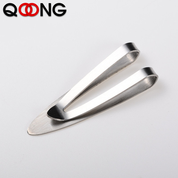 QOONG Custom Lettering Minimalist Money Metal Clip Stainless Steel Symbol Money Clips Fashion Accessories For Souvenir Gifts