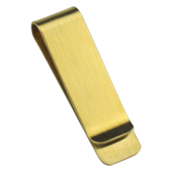 Money Clip Stainless Steel Matt-golden Finish in gift box