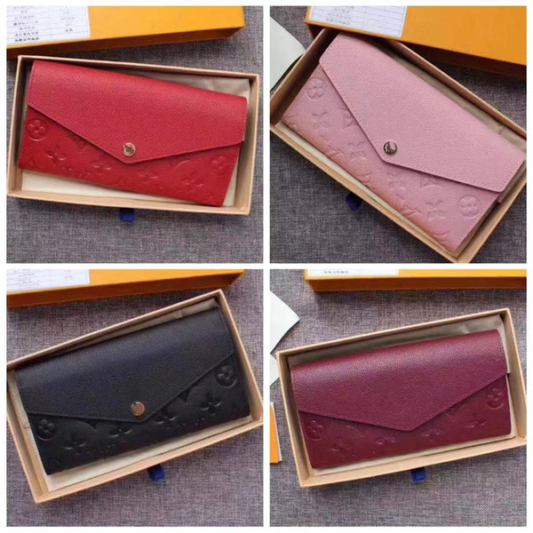 Wholesale women's Long Designer Wallet multicolor design Coin Wallet clip box women's classic zipper pocket zero wallet 6118