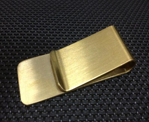 500Pcs Stainless Steel Brass Money Clipper Slim Money Wallet Clip Clamp Card Holder Credit Name Card Holder 20*55*0.8mm