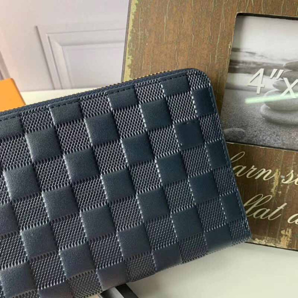 Mens designer LONG Zipper wallet clutch wallet louls handbags purses women wallets mens purse wallet WITH NEW BOX