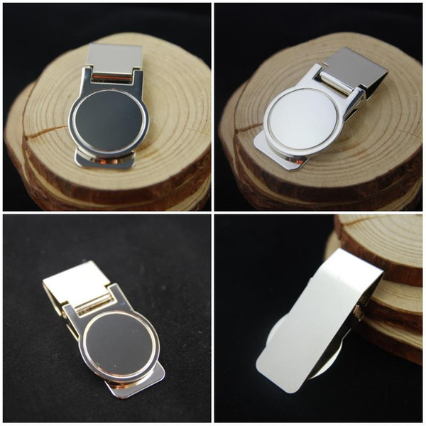 DIY Blank Money Clip Credit Card Holder Silver Zinc Alloy Money Clipper Slim Money Wallet Clip Christmas Gift