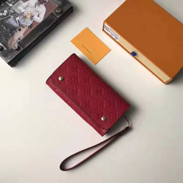 2020 brand fashion hot selling female PU leather high quality fashion embossed classic designer female card carrying box 58080