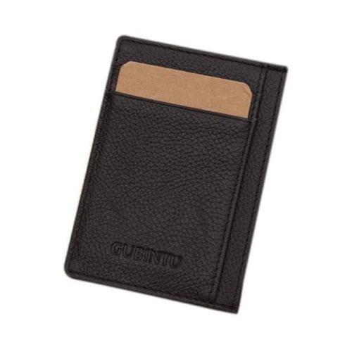 2X GUBINTU Ultra-thin Leather Wallet Mens Mini  ID Holder Money Clip Magic Purse