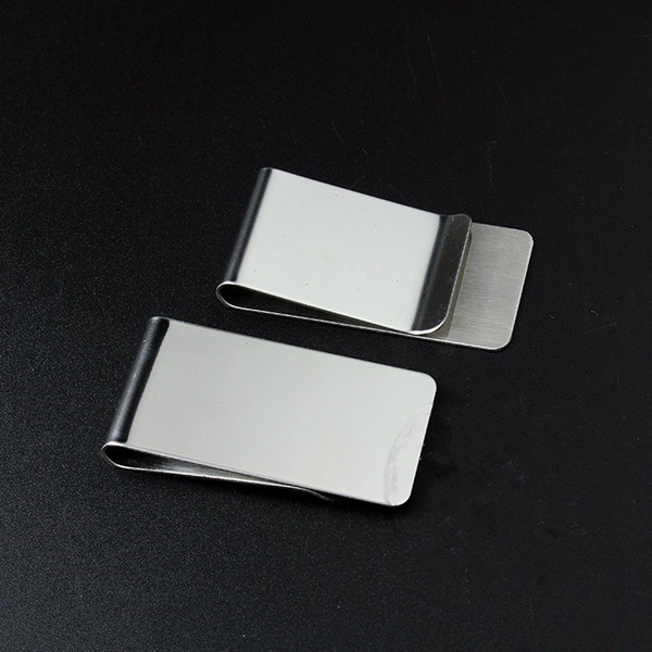 Money Clip money holder fashion simple Credit Card Holder Creative Stainless Steel Wallet clip Men mens Gift 26*50*0.8mm wholesale