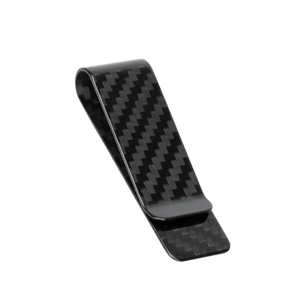 Monocarbon Minimalist Genuine Carbon Fiber Mini Money Clips Small Wallets with Black Carbon Fiber Patterns