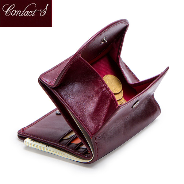 Genuine Leather Women Wallet Fashion Coin Purse For Girls Female Small Portomonee Lady Perse Money Bag Card Holder Mini Clutch