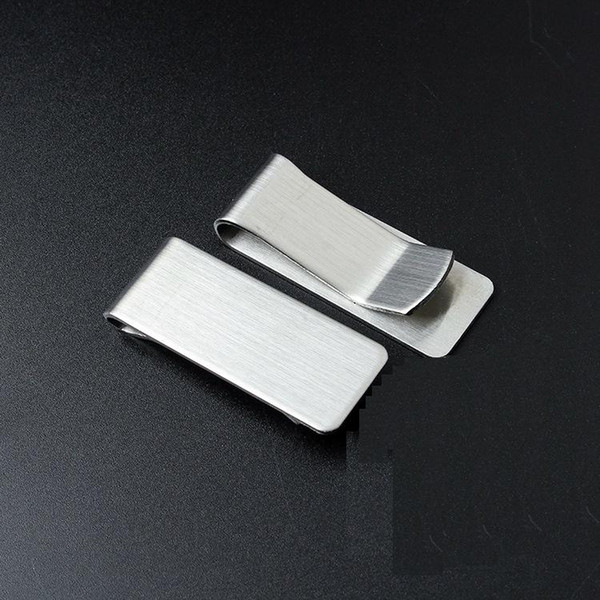 Slim Stainless Steel Money Clip Pocket Wallet Credit Card Holder L S For choose Smooth Appearance Hold Bills