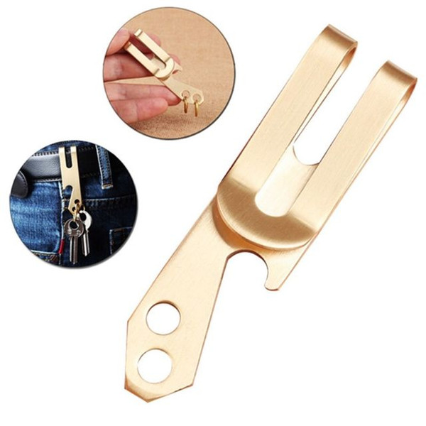 3 in 1 Stainless Steel Money Clip Slim Metal Pocket Brass Men Purse Cash Clamp Belt Key Holder Bottle Openers Multifuctional