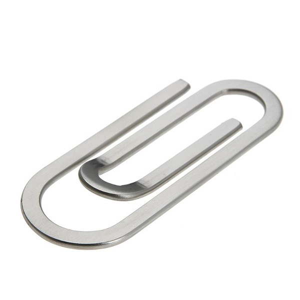 Stainless Steel Metal Money Clips Paper Clip Holder Folder