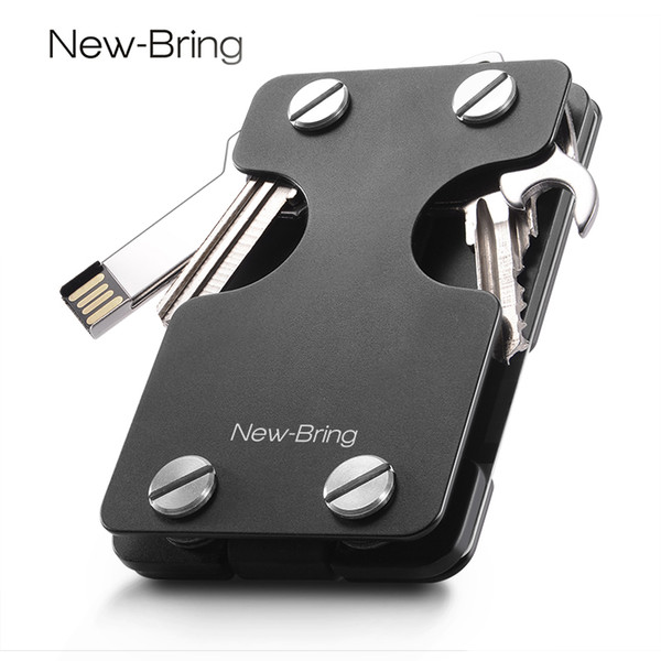 NewBring Multi-functional Metal Money Clip Men with  Wallet and key holder