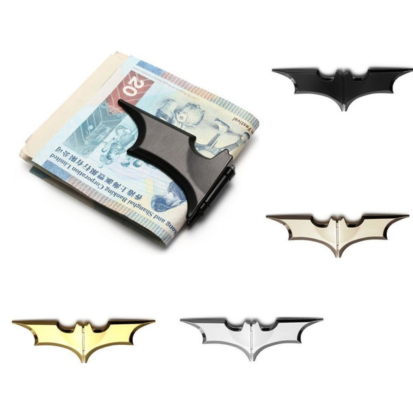 122 x 32mm Bat Shape Money Clip Magnetic Folding Card Metal Holder Wallet Cash Clip For Man