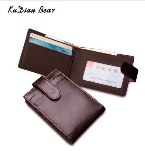 Minimalist Men Money Clips Wallet Vintage Leather Portfolio Wallet and Purse for Male Slim Clamps Carteira Masculina BID233 PM49