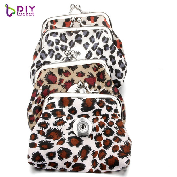 Leopard Print Small Snap Button Purse jewelry For Girl LSBA03