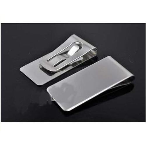 50Pcs/lot Whole Sale Mini Stainless Steel Money Cash Clip  Holder Wallet Silver Men