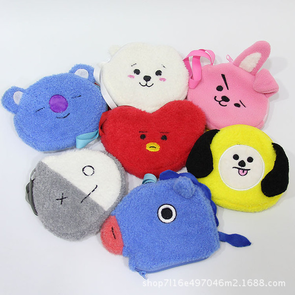 Kpop BTS Merchandise Bangtan Boys Pouch Coin Purse Holders Jimin Jungkook Suga V Wrist Change Purse