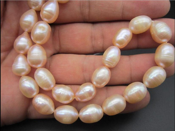 HUGE AAA11-13MM CHARMING NATURALPINK SOUTH SEA BAROQUE PEARLNECKLACE18INCH