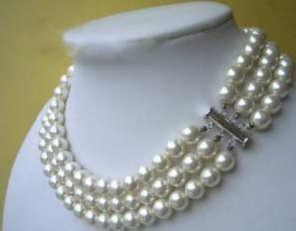 NATURAL WHITE 8-9MM AAA + PEARLS NECKLACE LENGTH