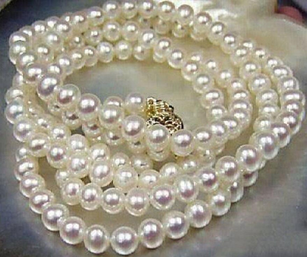 Natural AAA Round 7-8mm South Sea White Pearl Necklace 25