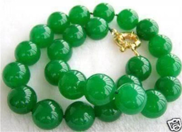 12mm Green Jade Halskette 46CM