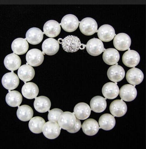 AAA 10mm Genuine White South Sea Shell Pearl Necklace