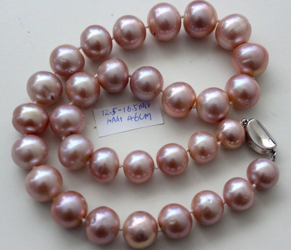 12-13mm south sea pink pearl necklace 18
