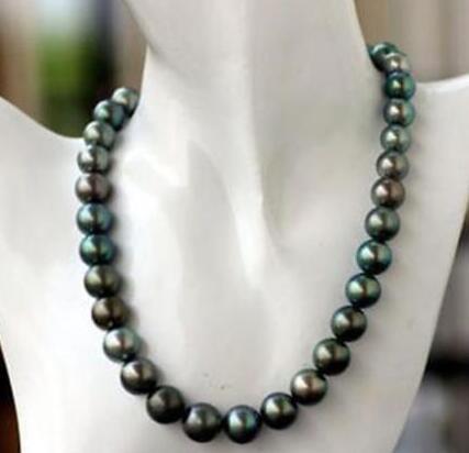 stunning 10-11mm Tahitian natural pearl necklace 18