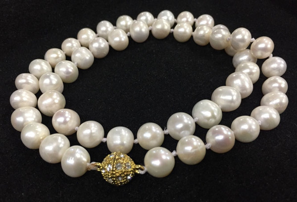 white Akoya Freshwater Pearl Necklace 18