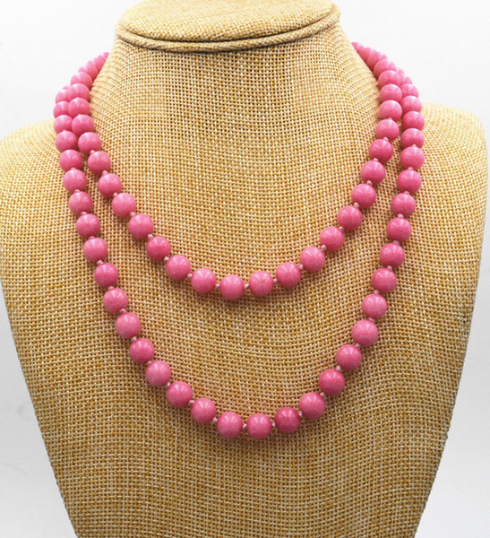 6mm-8mm-10mm pink Morganite gemstone bead necklace 18 Inch-45 Inch