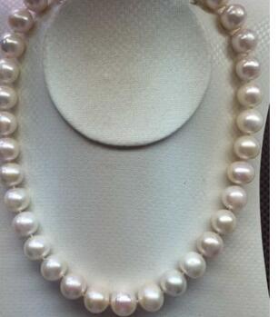 HUGE 11-12mm Australian SOUTH SEA WHITE PEARL NECKLACE 18inch