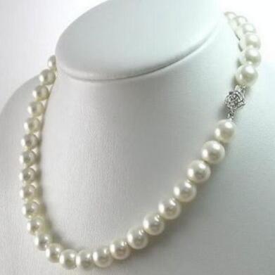 8mm AAA+ White South Sea Shell Pearl Necklace 18