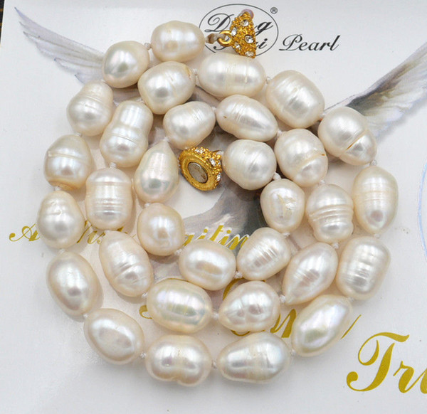 10-11MM SOUTH SEA BAROQUE WHITE PEARL NECKLACE 18