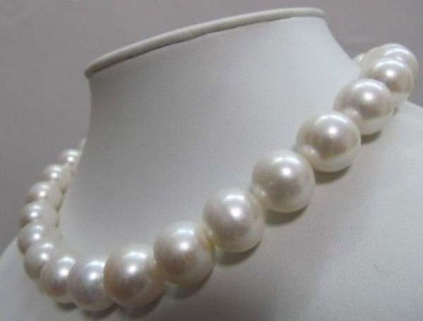 Huge 11-12mm AAA SOUTH SEA WHITE PEARL NECKLACE 18''