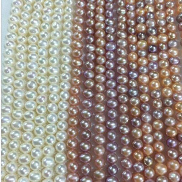 FREE SHIPPING 1pc Genuine freshwater pearl necklace 7-8mm beads wholesale