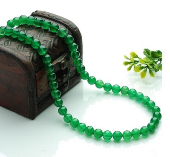 FREE SHIPPING + Genuine natural chalcedony Bead Necklace