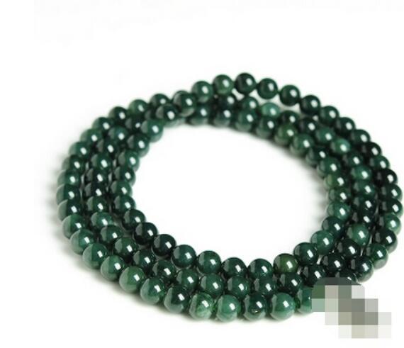 FREE SHIPPING + + A natural oil Green Bead Necklace