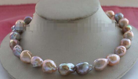 FREE SHIPPING+ + Natural Multicolor Edison Reborn Keshi Pearl Necklace