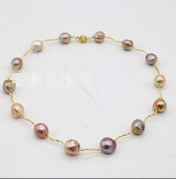 FREE SHIPPING +++ + 11-13MM fashion personality, Baroque style, special-shaped pearl necklace, mixed color, Edison Pearl