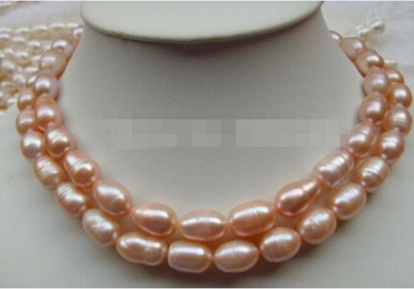 FREE SHIPPING ++elegant natural south sea pink pearl necklace 32inch