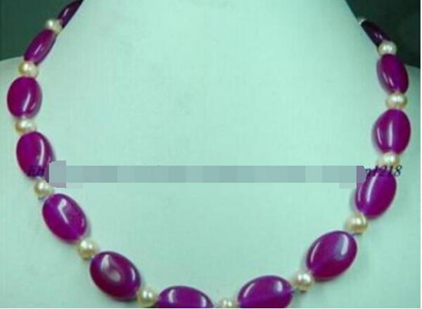 FREE SHIPPING ++ Rose Alexandrite 6-7MM Pink Pearl Necklace